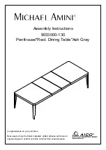 Предварительный просмотр 1 страницы Aico MICHAEL AMINI Penthouse 9033000-130 Assembly Instructions