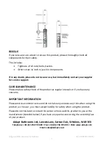 Preview for 4 page of aidapt Ashford VR205SP Usage And Maintenance Instructions