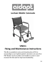 Preview for 1 page of aidapt Lenham VR231 Fixing And Maintenance Instructions