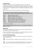 Предварительный просмотр 2 страницы aidapt Malling VG833 Fixing And Maintenance Instructions