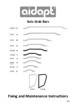 Preview for 1 page of aidapt Solo VY397A Fixing And Maintenance Instructions