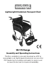 Preview for 1 page of aidapt VA170 Range Assembly And Operating Instructions Manual