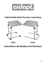 Предварительный просмотр 5 страницы aidapt VG832 Fixing And Maintenance Instructions