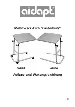 Предварительный просмотр 9 страницы aidapt VG832 Fixing And Maintenance Instructions