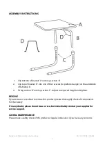 Предварительный просмотр 3 страницы aidapt VG840 Fixing And Maintenance Instructions