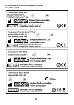 Предварительный просмотр 20 страницы aidapt VG890B Fixing And Maintenance Instructions