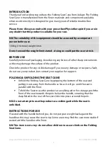 Preview for 2 page of aidapt VP159A Usage And Maintenance Instructions