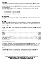 Preview for 5 page of aidapt VR110T Fixing And Maintenance Instructions