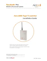 Aidcall Astra 6000 Installation Manual предпросмотр