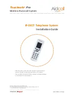 Aidcall Touchsafe Pro IP-DECT 400 Multi-Cell Installation Manual preview