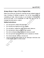 Preview for 4 page of Aigo MP5901 User Manual