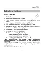 Preview for 6 page of Aigo MP5901 User Manual