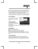 Предварительный просмотр 29 страницы Aigo Portable Multimedia Center User Manual