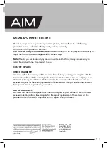 Preview for 11 page of Aim AC022G User Manual