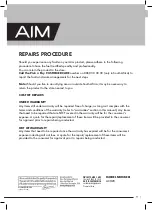 Preview for 11 page of Aim ACH20 User Manual