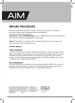 Preview for 10 page of Aim ACK10B User Manual