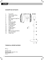 Предварительный просмотр 8 страницы Aim APF40R User Manual