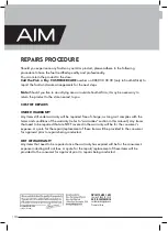 Preview for 10 page of Aim APF40R User Manual