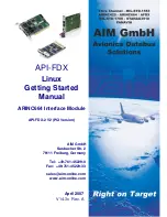 Preview for 1 page of Aim API-FDX-2 V2 Getting Started Manual