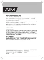 Preview for 11 page of Aim AS17C User Manual