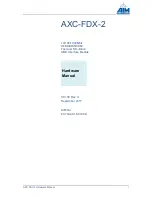 Предварительный просмотр 3 страницы Aim AXC-FDX-2 Hardware Manual