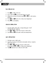 Preview for 6 page of Aim MM458.1 User Manual