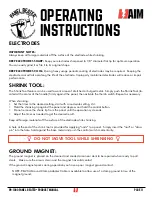 Preview for 11 page of Aim PANEL BEATER PB-1000 Product Manual