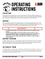 Preview for 12 page of Aim PANEL BEATER PB-1000 Product Manual