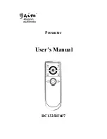 Aim RC132 User Manual preview