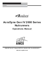 Preview for 1 page of Aimco AcraDyne Gen IV 2000 Series Operation Manual