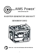 Предварительный просмотр 1 страницы AIMS Power GEN3850W120VD Manual