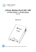 AIMS Power LFP24V400A Instruction Manual preview