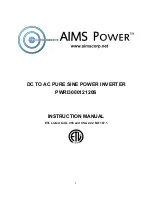 AIMS Power PWRI300012120S Instruction Manual preview