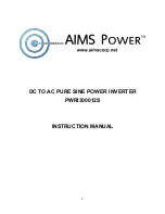 AIMS Power PWRI300012S Instruction Manual preview