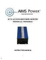 AIMS Power PWRI30012S Instruction Manual предпросмотр