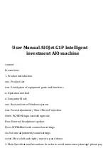 AIO Jet G1P User Manual preview