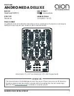 Preview for 1 page of aion ANDROMEDA DELUXE Quick Start Manual