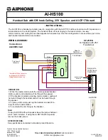 Preview for 1 page of Aiphone AI-HS100 Instructions