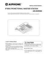 Preview for 1 page of Aiphone AN-8500MS Installation Manual