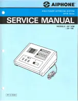 Предварительный просмотр 1 страницы Aiphone AP-10M Service Manual