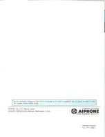 Предварительный просмотр 35 страницы Aiphone AP-10M Service Manual