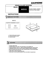 Aiphone AVD-S Instructions preview