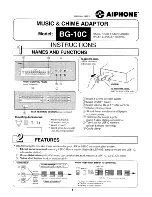 Aiphone BG-10C Instructions Manual preview