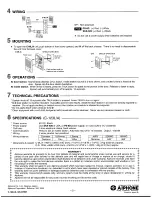 Предварительный просмотр 2 страницы Aiphone C 123l/A Installation & Operation Manual