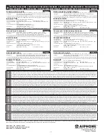 Preview for 4 page of Aiphone DB-1SD Operation Manual