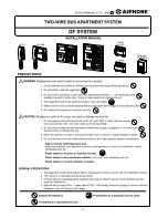 Aiphone GF-1D Installation Manual preview