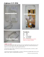 Preview for 1 page of Aiphone GF-1DK Operation Manual