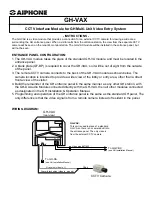 Предварительный просмотр 1 страницы Aiphone GH-VAX Instructions