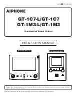 Aiphone GT-1C7 Installation Manual preview