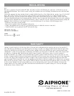 Preview for 8 page of Aiphone GT-1C7 Installation Manual